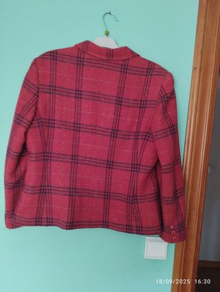 Chaqueta de cuadros mujer
