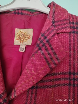 Chaqueta de cuadros mujer