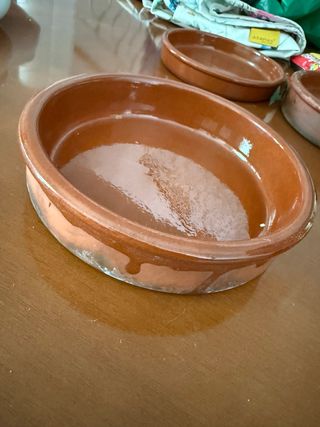 Cazuela de barro ovalada