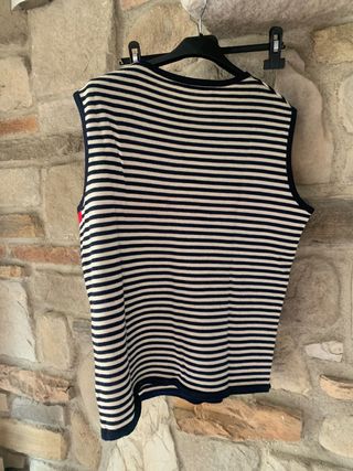 Gilet lana Iceberg righe rosse stelle