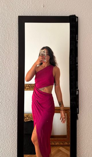 Vestido invitada buganvilla