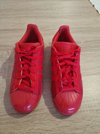 Adidas Superstar Mujer Talla 37 Rojas