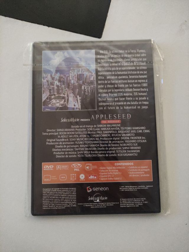 Appleseed The Beginning DVD Anime Sci-Fi Español