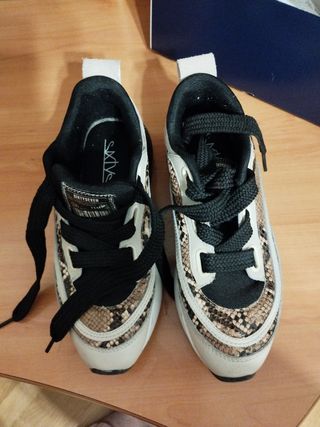 Zapatillas deportivas Sixtyseven beige y multicolo