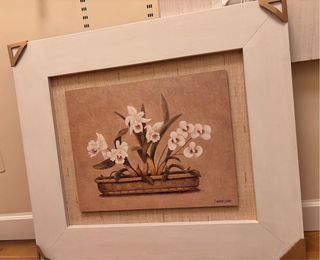 Cuadro de flores blancas en maceta
Medidas: 82x73