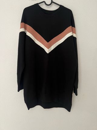 Sudadera Vestido Oversized Negro