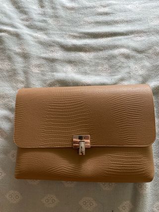 Bolso/riñonera beige y marrón
