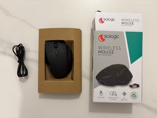 Mouse Wireless Sologic Nero Ricaricabile