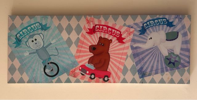 CIRCUS pintura infantil macaco, urso, elefante