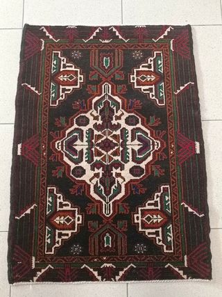 Tappeto afgano Turkmen 73x53 cm lana
