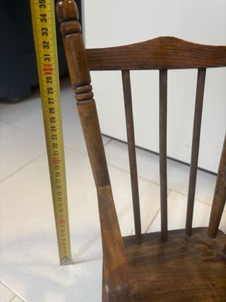 Set 6 Sedie Vimini e Legno piccole per bambole