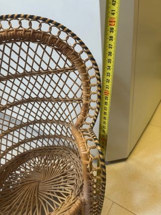 Set 6 Sedie Vimini e Legno piccole per bambole