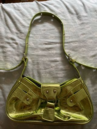 Bolso verde efecto piel cocodrilo