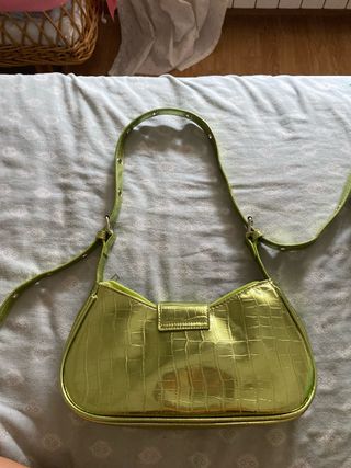 Bolso verde efecto piel cocodrilo