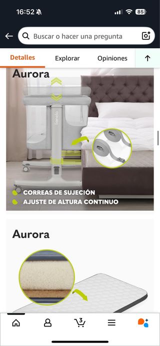 Cuna de colecho Lionelo Aurora