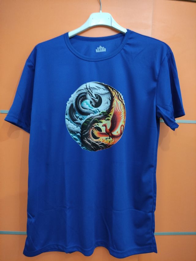 Camiseta Unisex Estampada Dragón Fénix Yin Yang