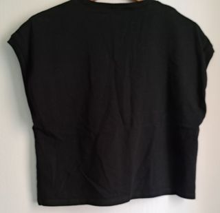 Camisa sin manga negra mujer