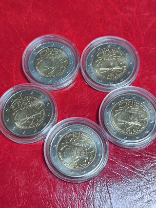 Lote 5 Monedas 2 Euros Tratado Roma Alemania