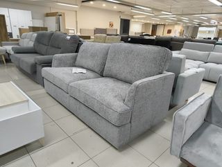 Sofá Cama Gris con Colchoneta de Muelles