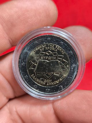 Moneda 2 Euros Tratado Roma 2007