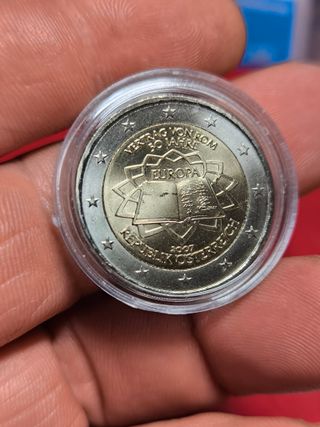 Moneda 2 Euros Tratado Roma 2007