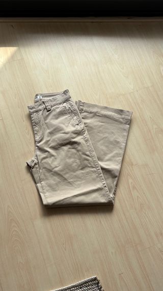 Pantalón ancho marrón claro