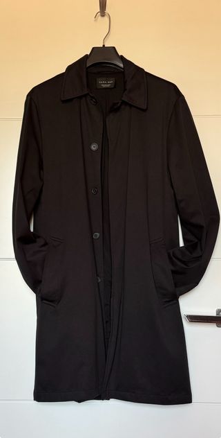 Gabardina Zara Man Negra Hombre