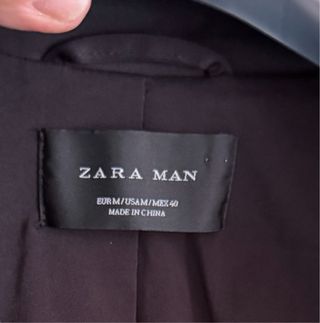 Gabardina Zara Man Negra Hombre