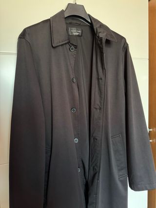 Gabardina Zara Man Negra Hombre