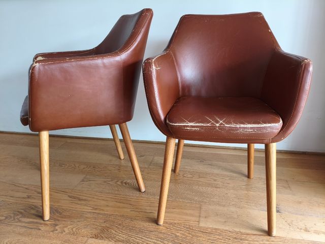 Sillas Comedor Piel Sintética Marrón