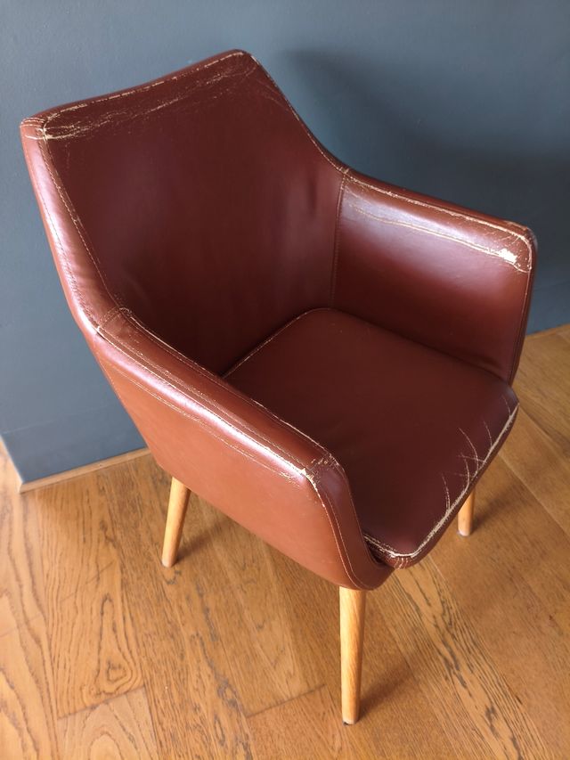 Sillas Comedor Piel Sintética Marrón