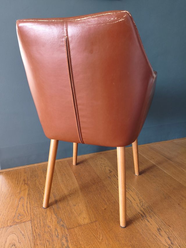 Sillas Comedor Piel Sintética Marrón