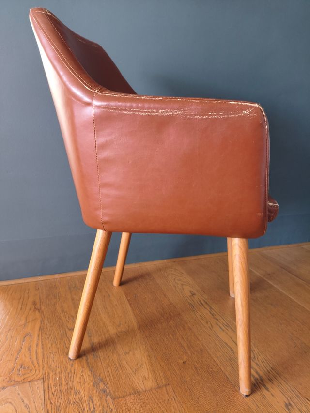 Sillas Comedor Piel Sintética Marrón