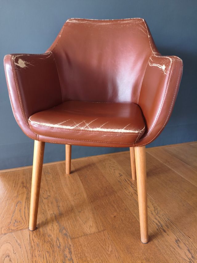 Sillas Comedor Piel Sintética Marrón