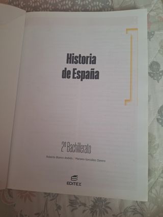 Libro de 2°Bachillerato Historia de España 