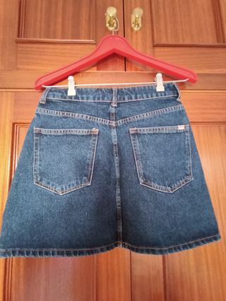 Falda vaquera Bershka azul