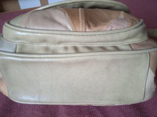 Borsa tracolla vera pelle naturale patchwork