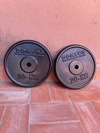 2 discos de pesa Domyos 20 kg