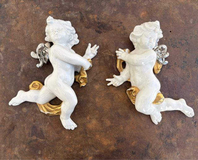 Angelitos Manises Cerámica Antiguos