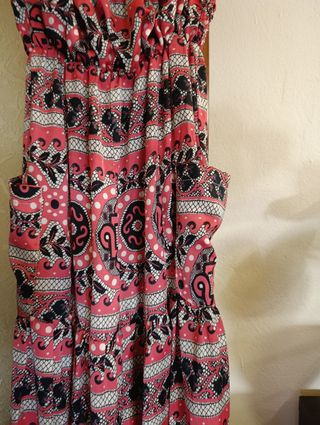 Vestido largo vintage estampado