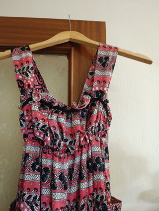 Vestido largo vintage estampado