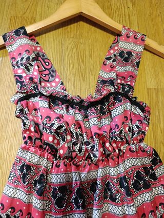 Vestido largo vintage estampado