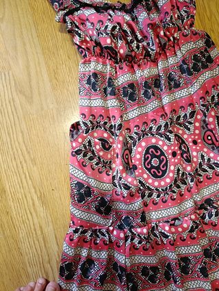 Vestido largo vintage estampado