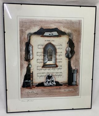 Litografia Armin Birkel Je pense a toi