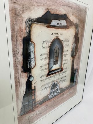 Litografia Armin Birkel Je pense a toi