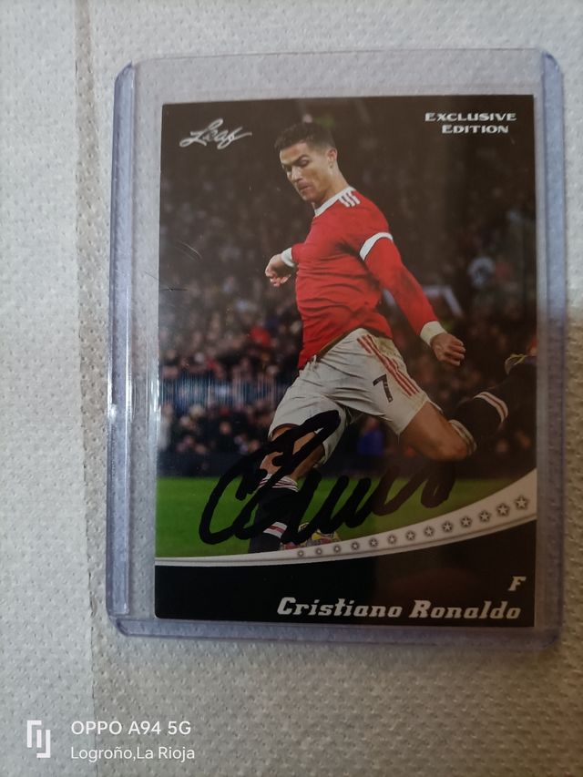 Tarjeta Autografiada Cristiano Ronaldo Leaf Exclus