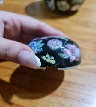 Vaso porcellana cinese millefleur con coperchio