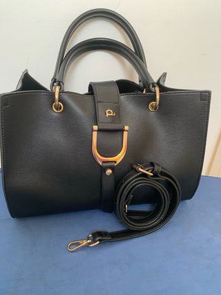 Bolso Negro Mano y Bandolera