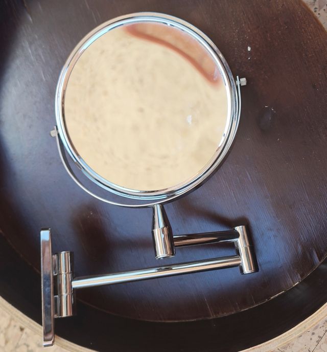 espejo redondo con aumento baño estetica higiene