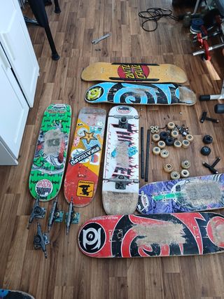 Skate: Tablas, ejes, ruedas y barras